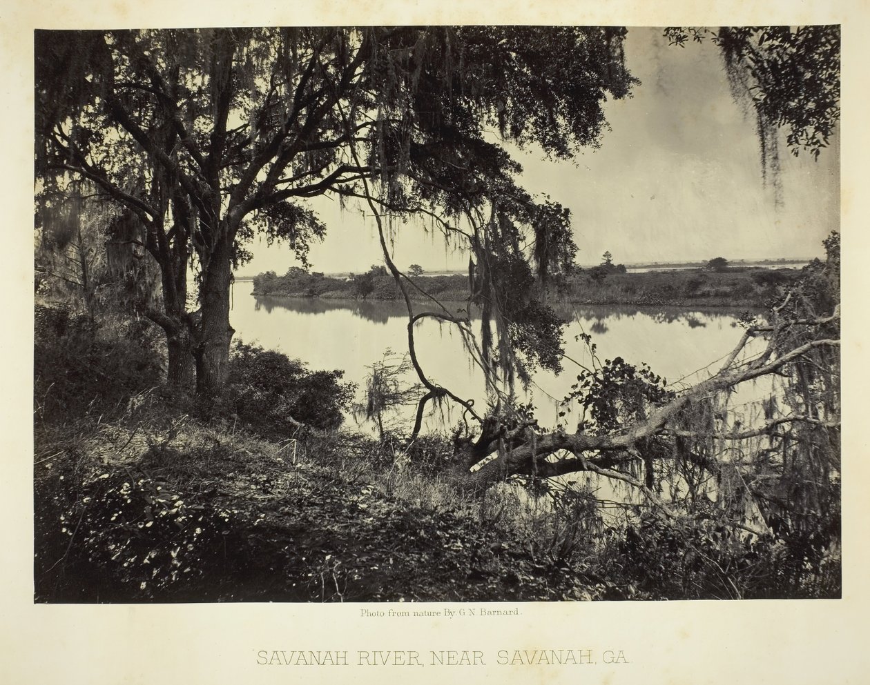 Savannah River, nabij Savannah, GA door George N. Barnard