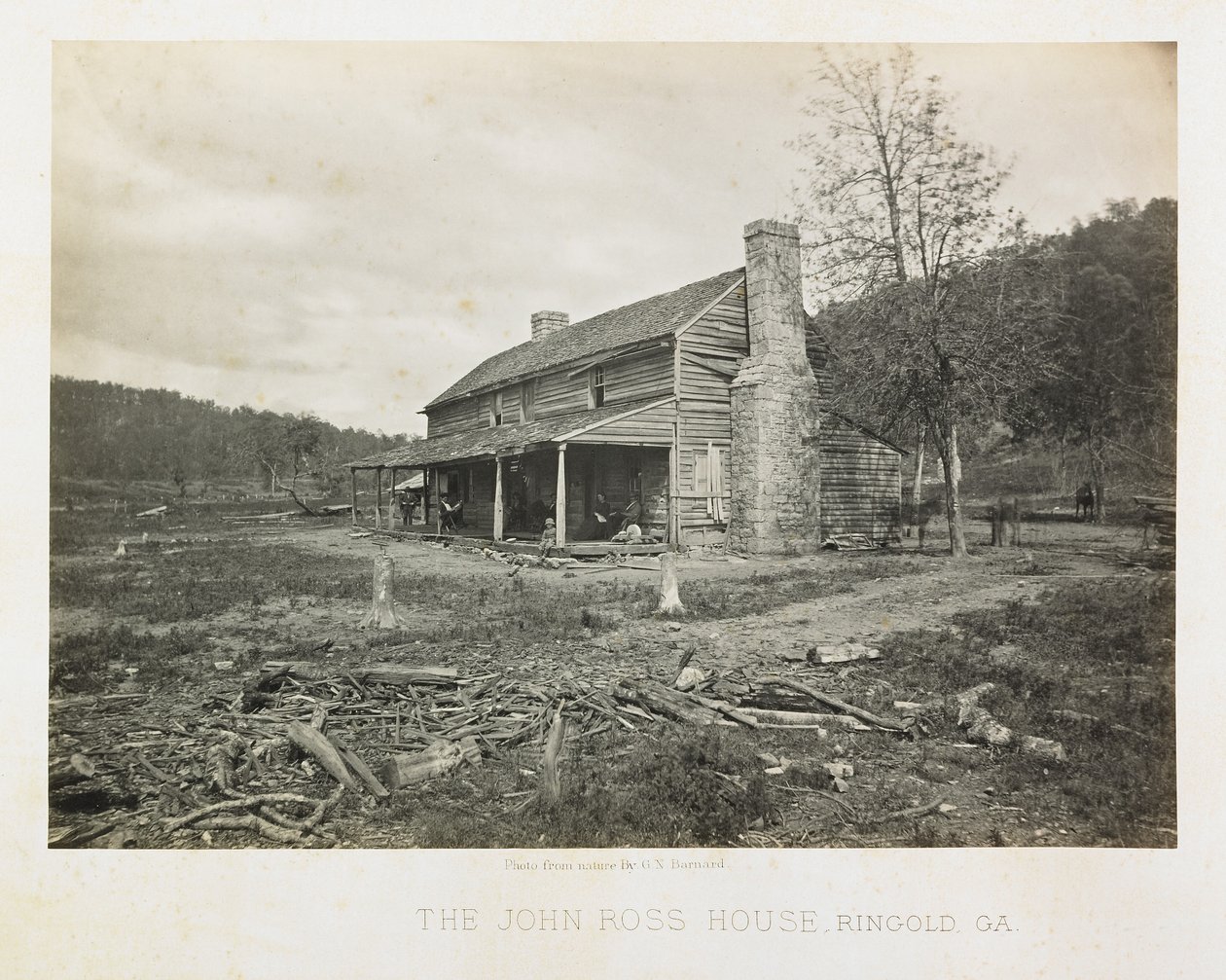 Het John Ross-huis, Ringgold, Georgia door George N. Barnard