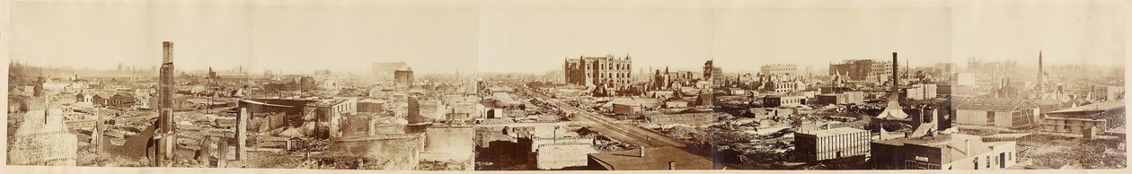 Naamloos Chicago na de Brand van Chicago, 1871 door George N. Barnard