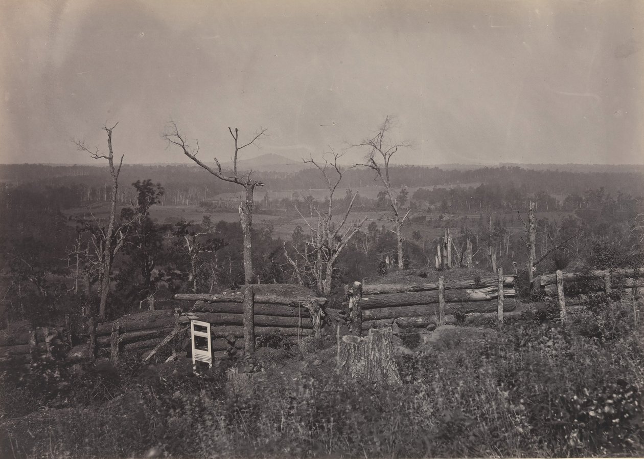 Uitzicht op Kenesaw Mountain, Georgia, 1860s door George N. Barnard