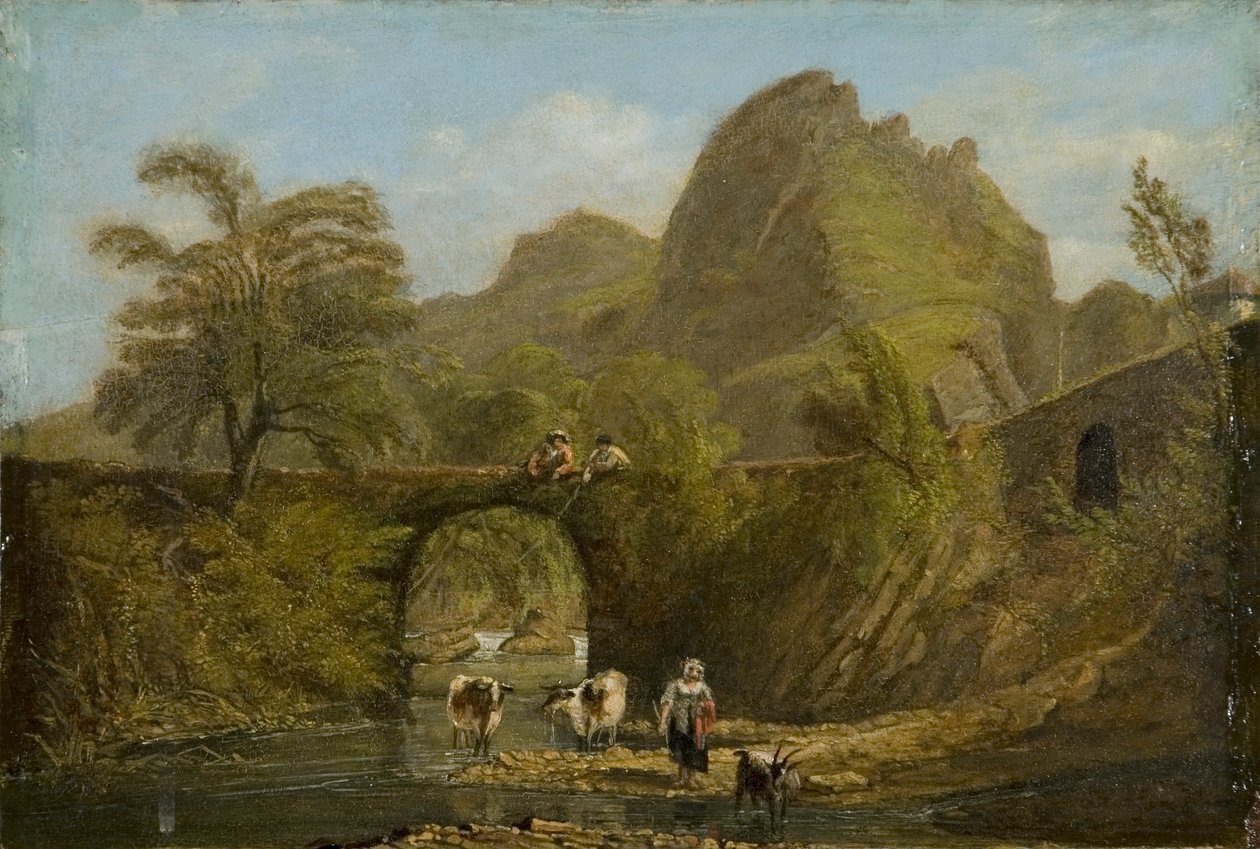 Dynas Rock en brug door George Orleans De La Motte