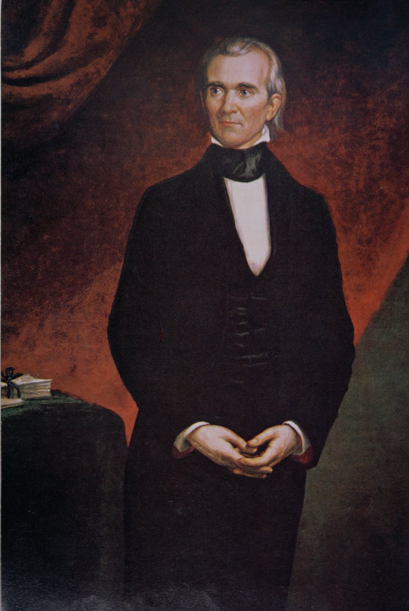 James Knox Polk (1795-1849) door George Peter Alexander (after) Healy