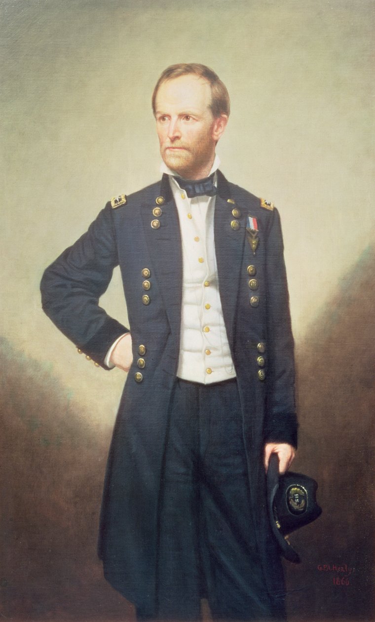 Generaal William Sherman (1820-91) 1866 door George Peter Alexander Healy