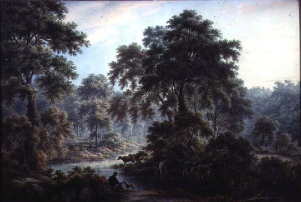 Bij de oude badplaats, Matlock, 19e eeuw door George Pickering