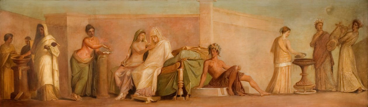 Een Kopie van het Aldobrandini Huwelijk, 1838 door George Richmond