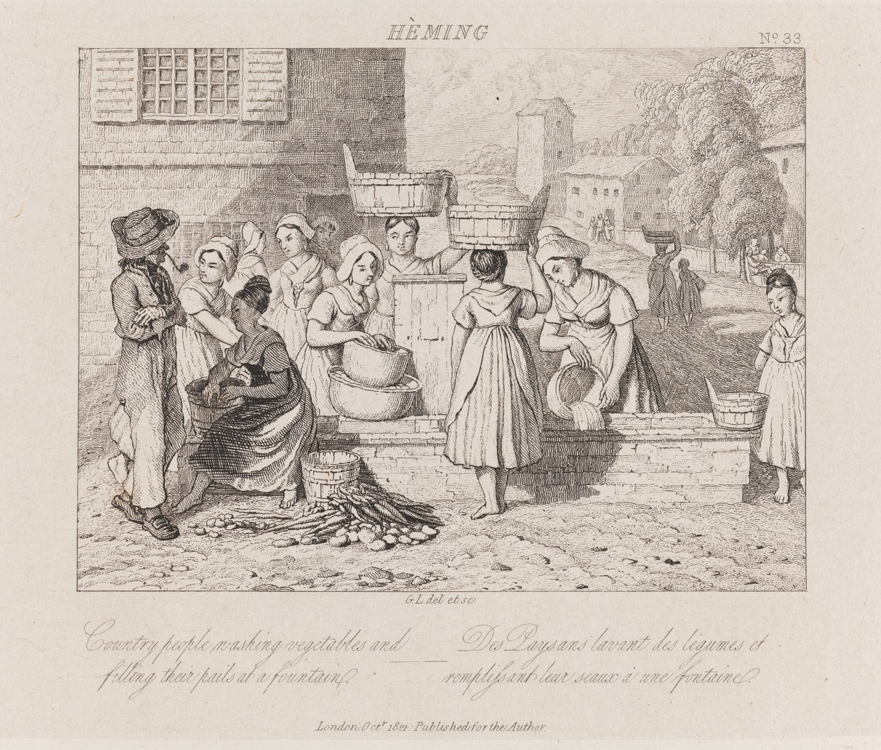 Groenten Wassen, Heming, c.1821 door George Robert Lewis