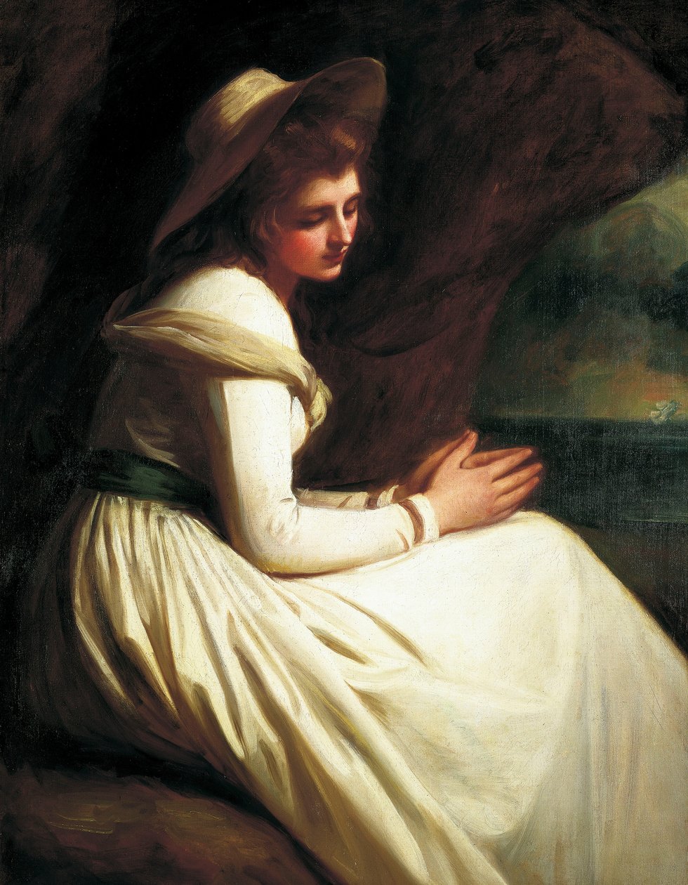 Emma Hart, later Lady Hamilton (circa 1761-1815) door George Romney