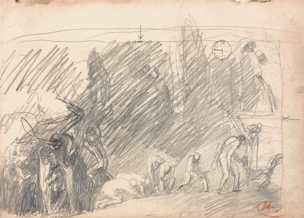 Studie naar figuurcompositie door George Romney