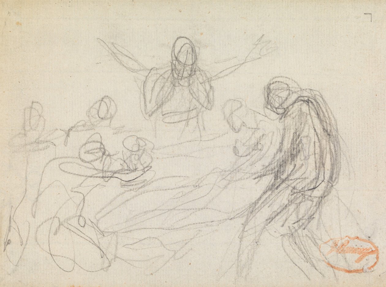 Studie naar figuurcompositie 11 door George Romney