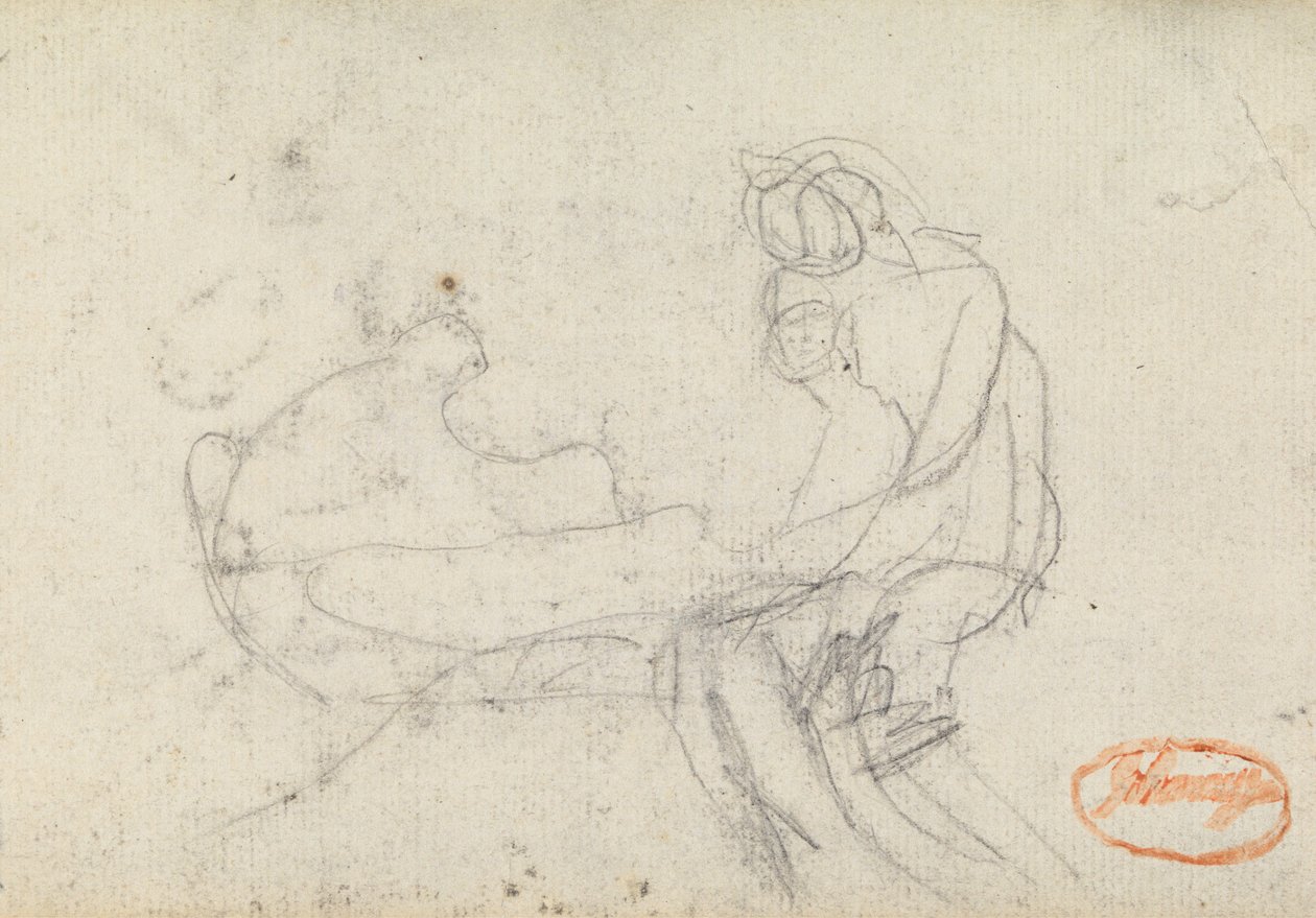Studie naar figuurcompositie 13 door George Romney