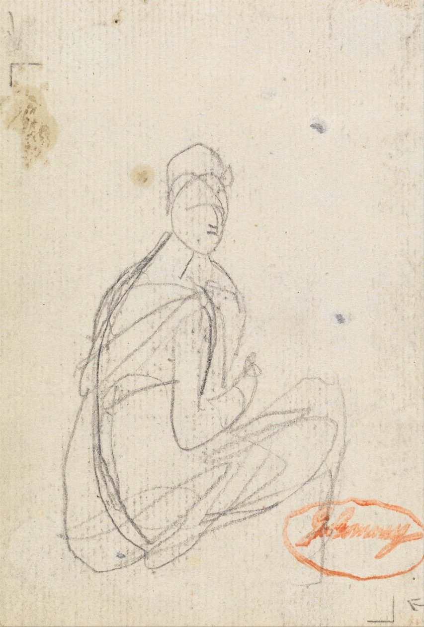 Figuur Studie van een vrouw door George Romney