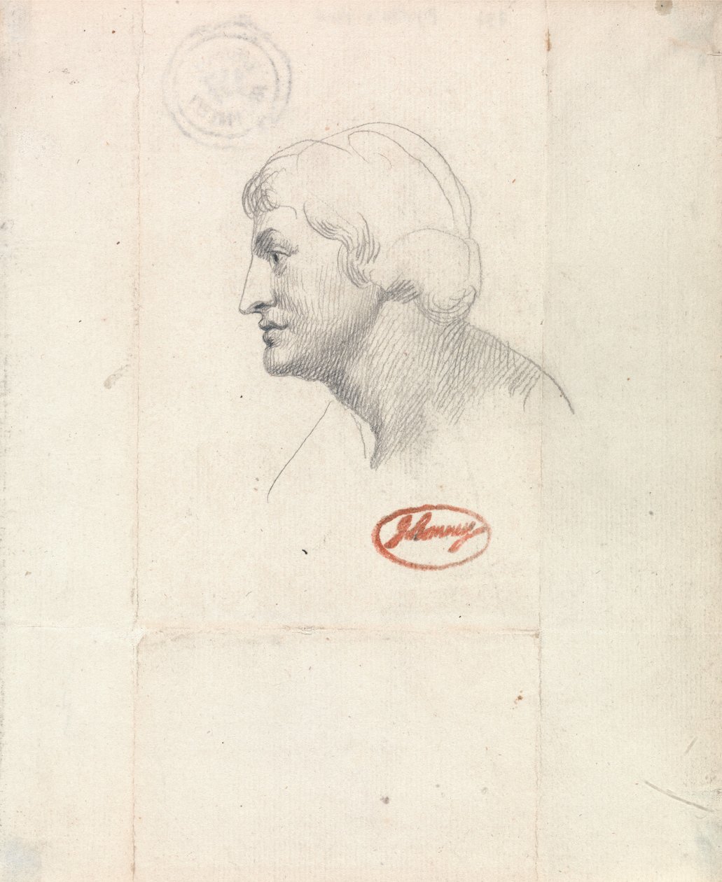 Hoofd van Apollo door George Romney