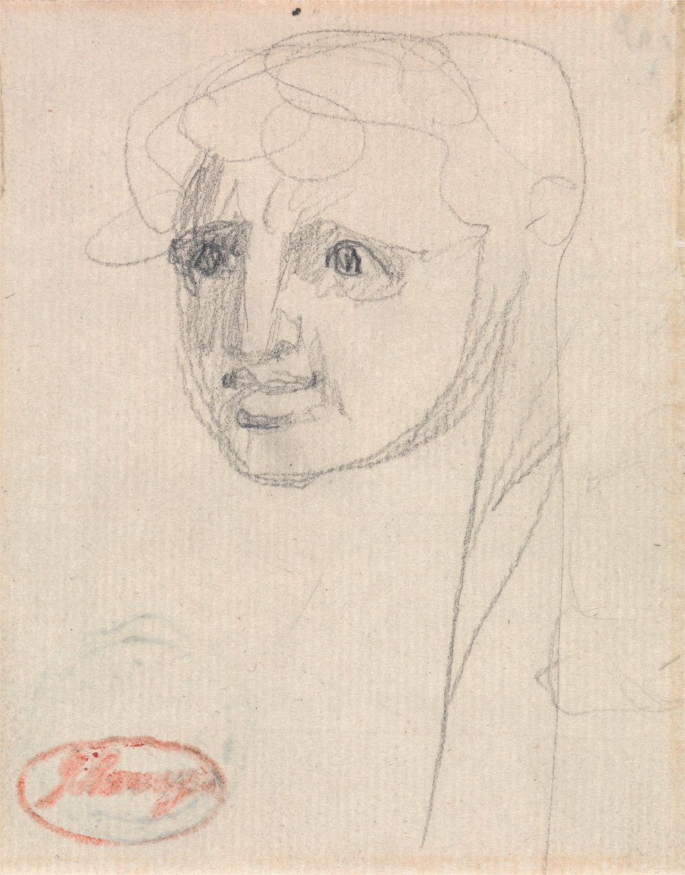 Hoofd van een meisje door George Romney