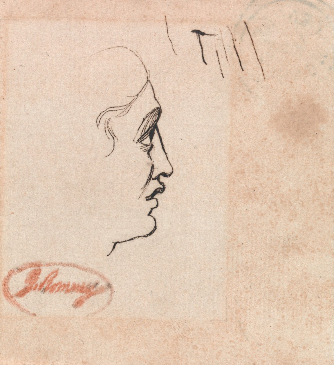 Hoofd van een jongere door George Romney