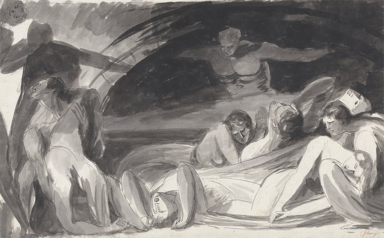 Howard bezoekt een gevangenis door George Romney