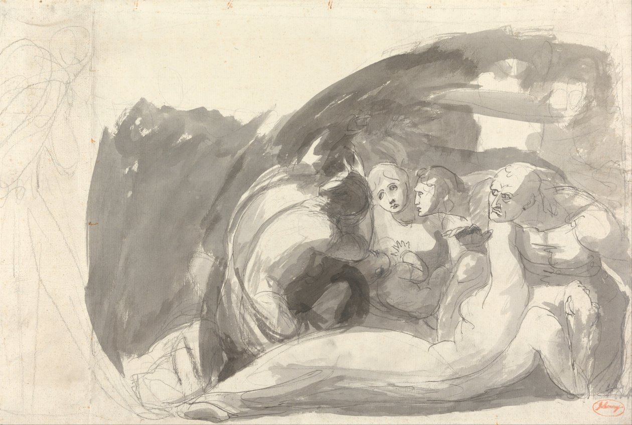 Howard op bezoek in de gevangenis door George Romney