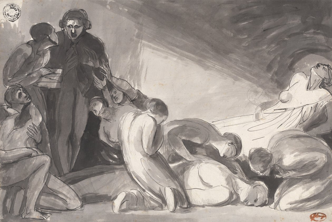 Howard bezoekt een gevangenis door George Romney
