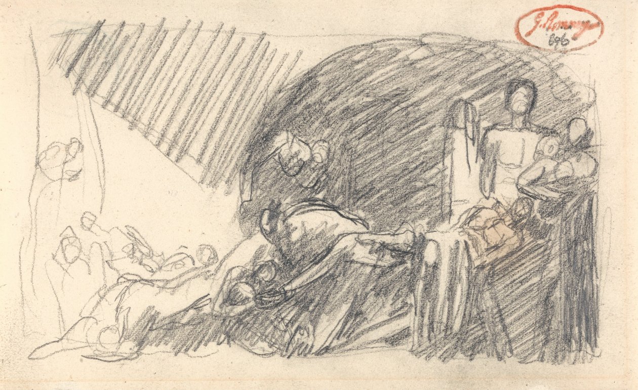Howard bezoekt een gevangenis door George Romney