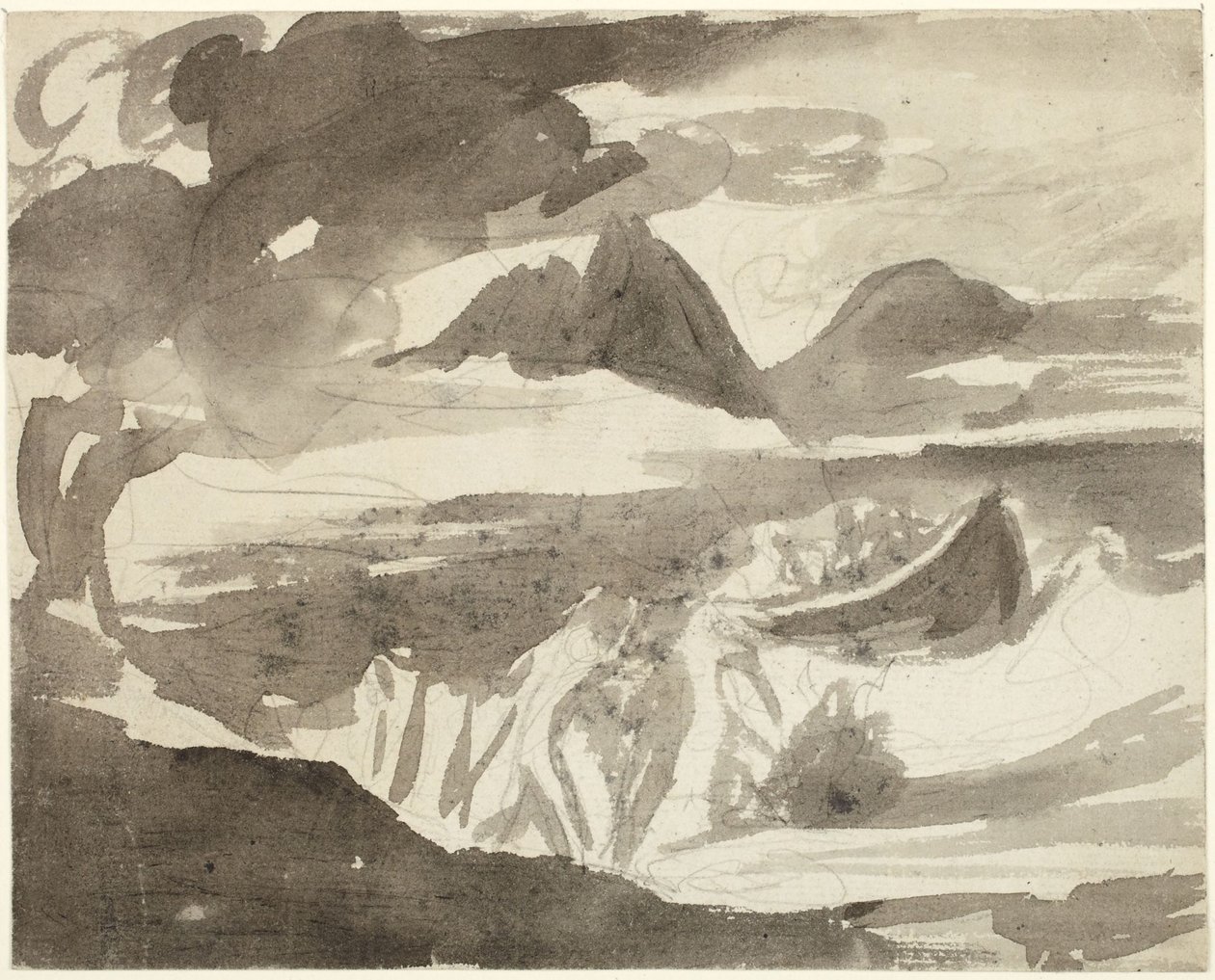 Heksen uit Lapland ontketenen een storm door George Romney