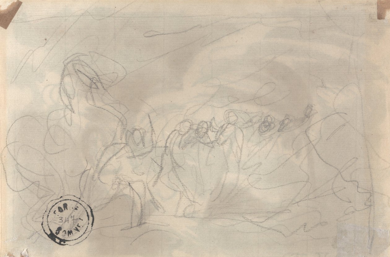 Macbeth ontmoet de drie heksen door George Romney