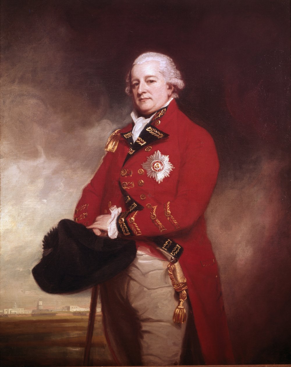 Generaal-majoor Sir Archibald Campbell van Inverneil en Ross KB, Gouverneur en Opperbevelhebber, Madras, 1790 door George Romney