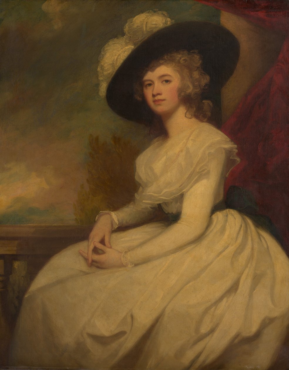 Mevrouw Bryan Cooke Frances Puleston, 1765-1818, ca. 1787-91 door George Romney