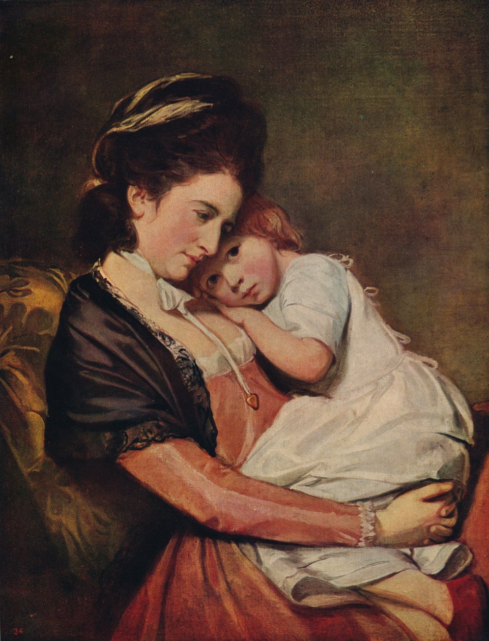 Mevrouw Johnstone en haar zoon, 1775-1780, ca. 1915 door George Romney