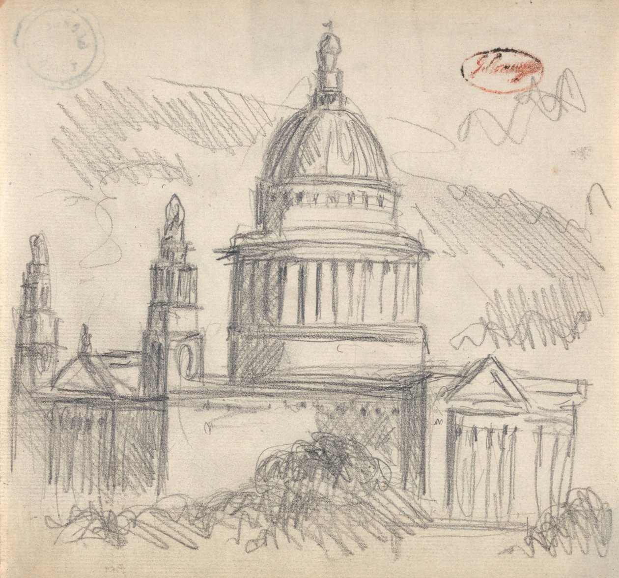 De Sint-Pauluskathedraal, Londen door George Romney