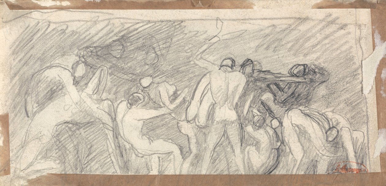Satan als heerser over de hel door George Romney