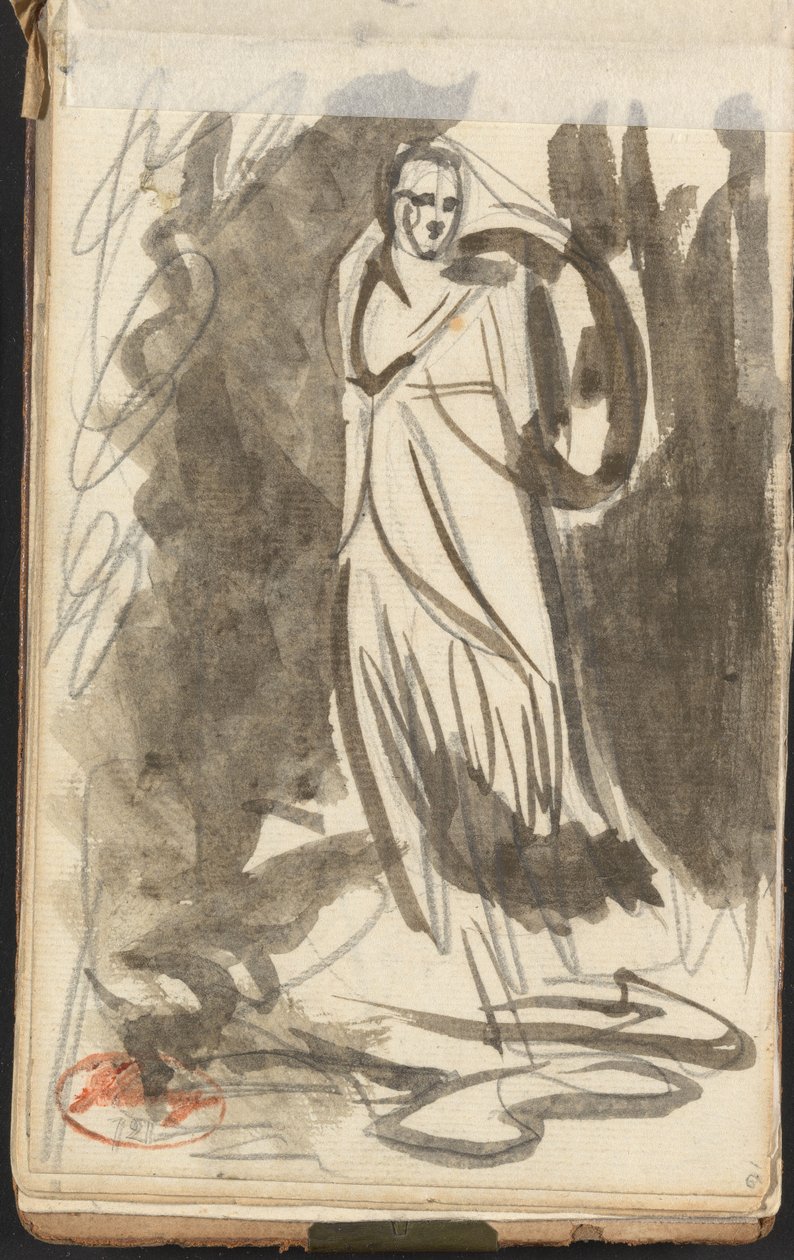 Staand vrouwenfiguur door George Romney