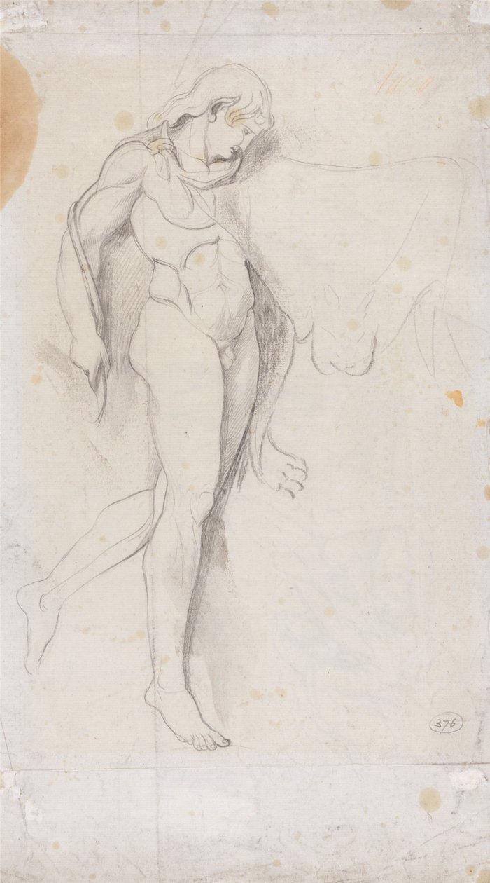 Staand Mannelijk Naakt door George Romney