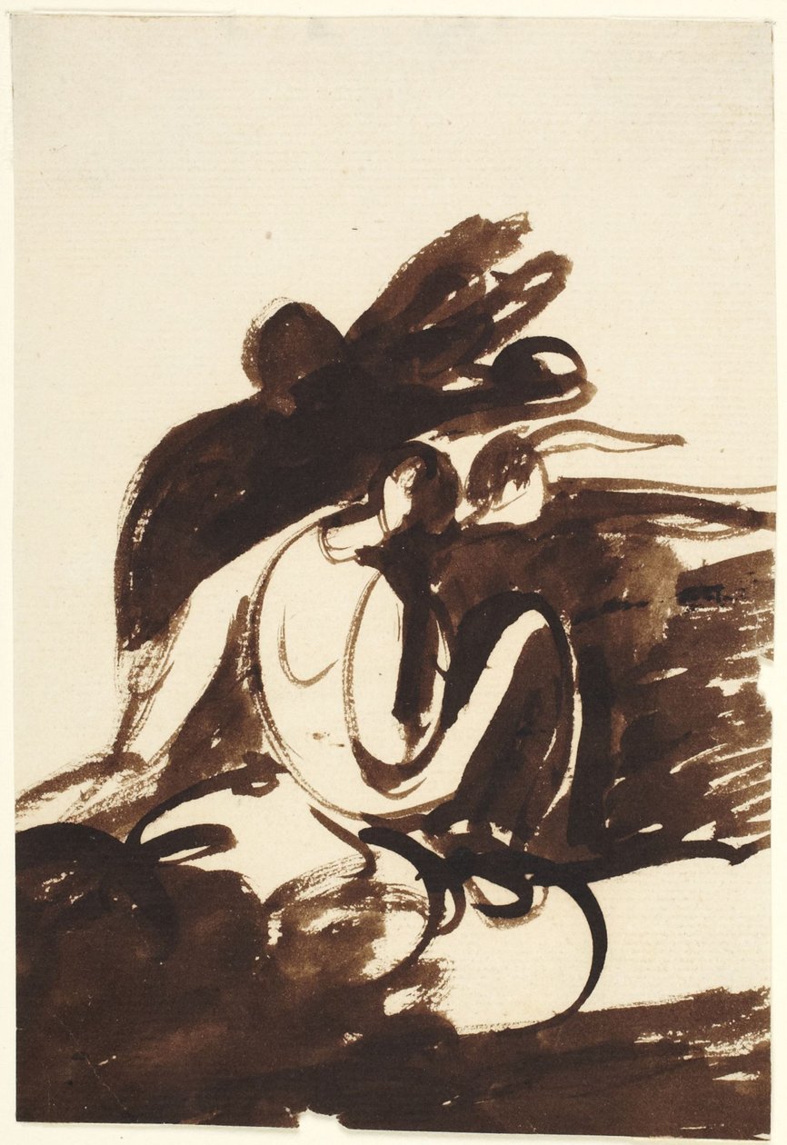 Studie voor een groep figuren door George Romney