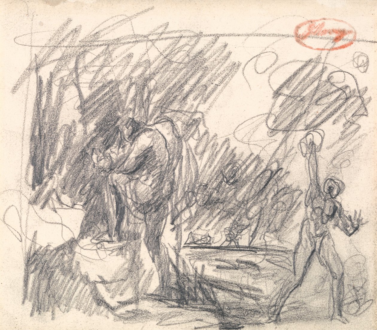 De verlating en redding van Perdita uit „The Winter’s Tale“ door George Romney