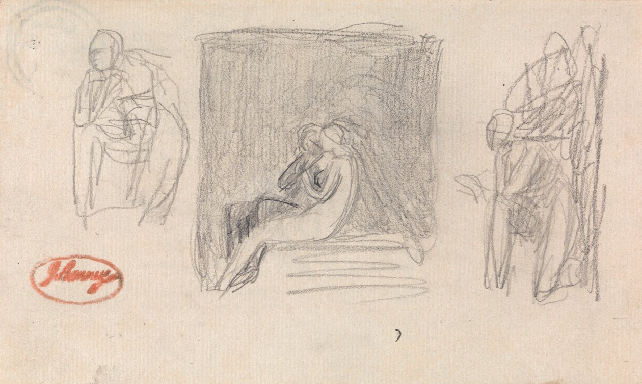 Drie studies door George Romney