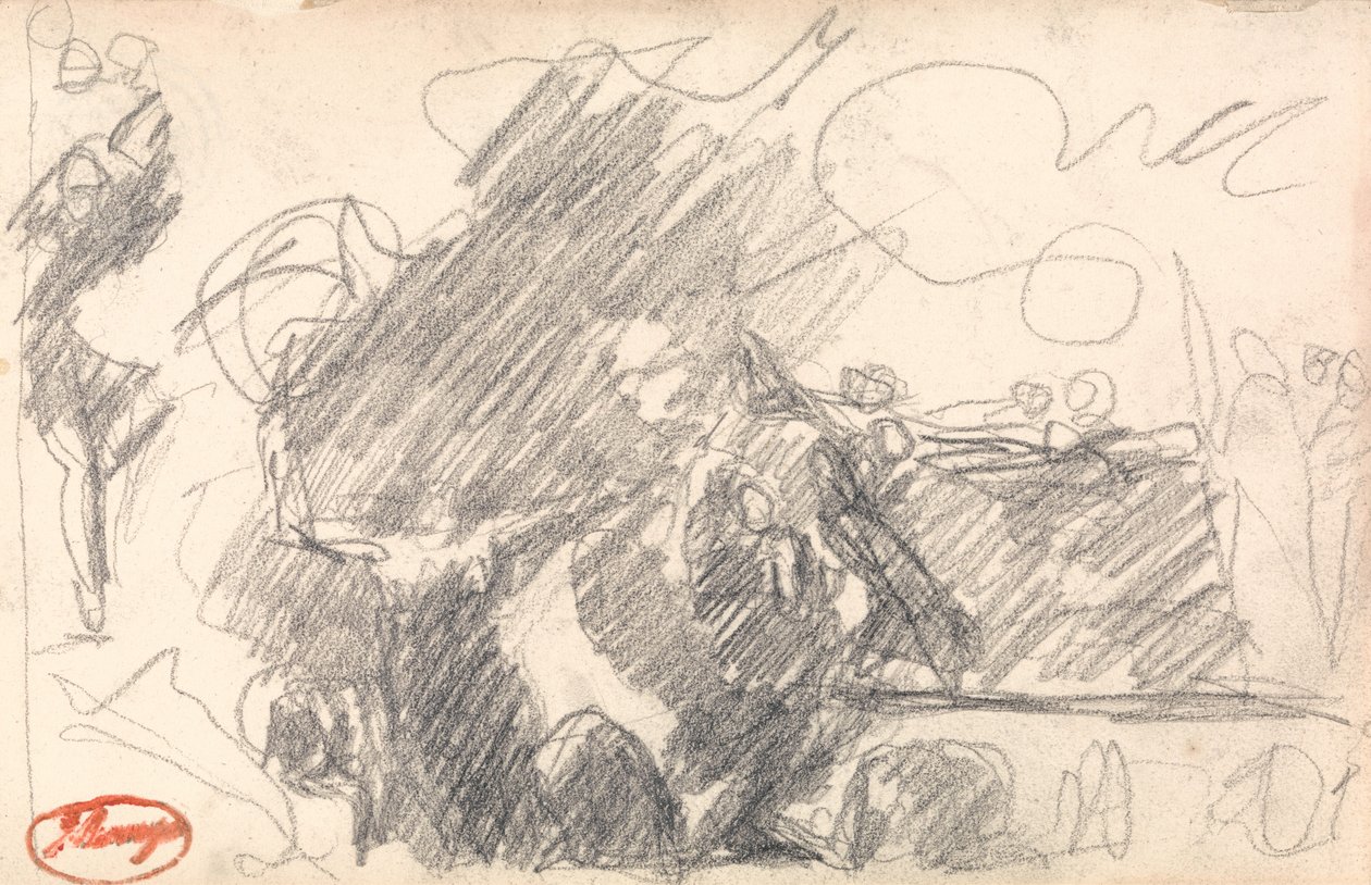 De grot van de heksen: Macbeths tweede bezoek door George Romney
