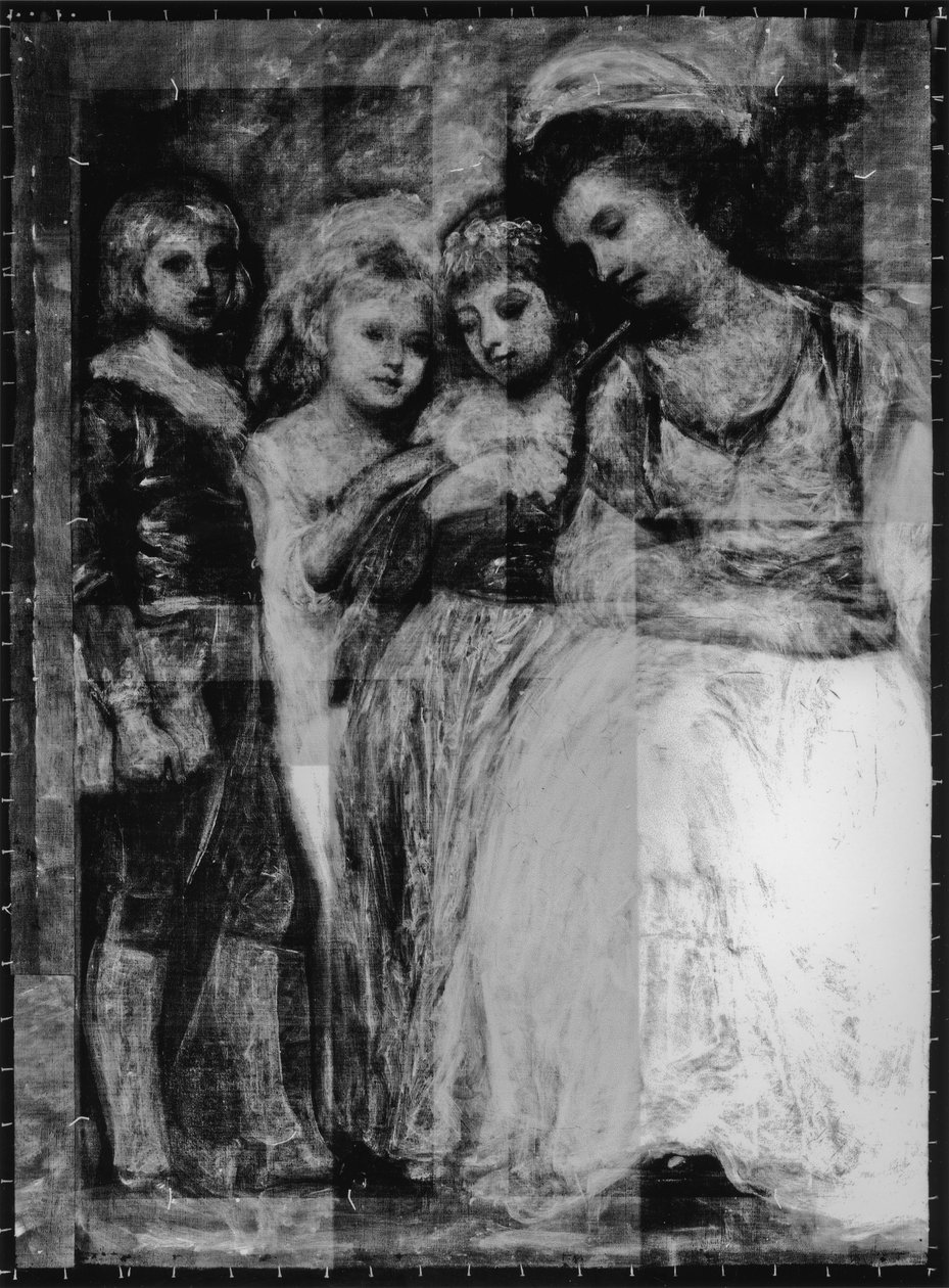 Röntgenfoto van het Portret van de Hartley Kinderen, c.1781-83 door George Romney