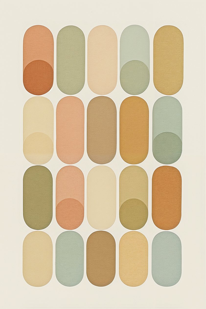 Emotioneel raster, 2025 (acryl op doek) door George Rosaly