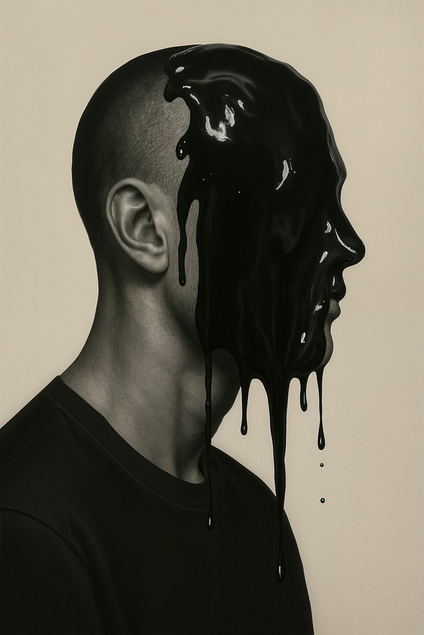 Geluidssignaal, 2025 (acryl op doek) door George Rosaly