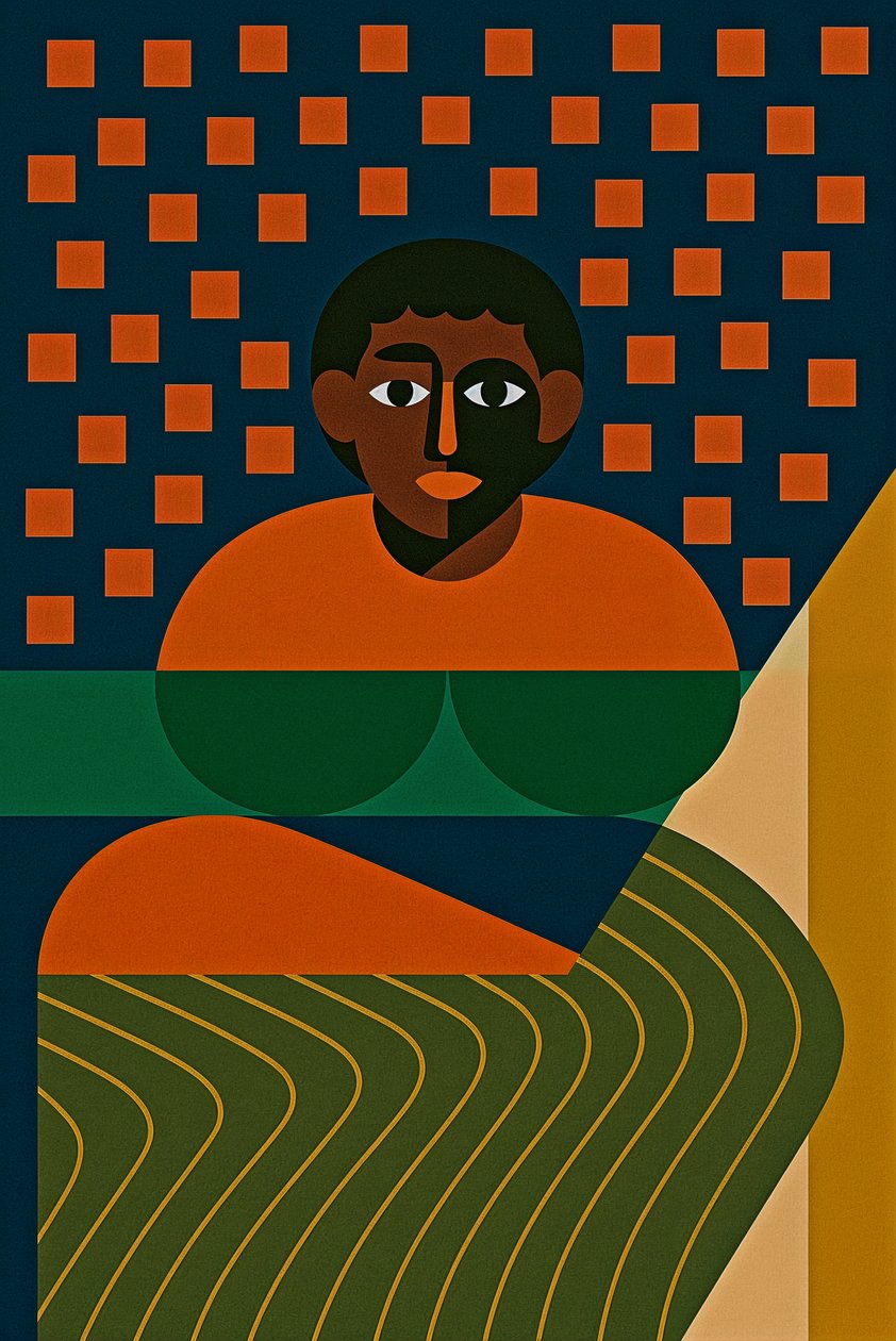 Unapologetically Seen, 2025 (acryl op doek) door George Rosaly