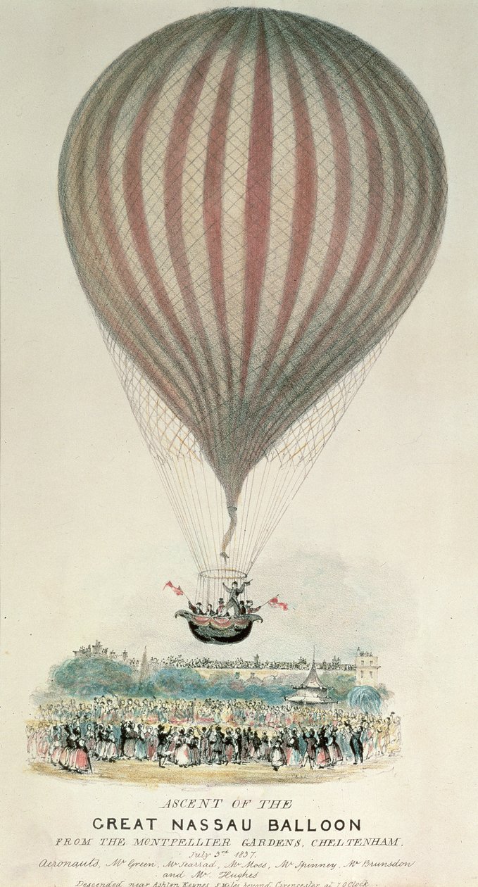 Beklimming van de Grote Nassau Ballon, Montpellier Gardens, 3 juli 1837 door George Rowe