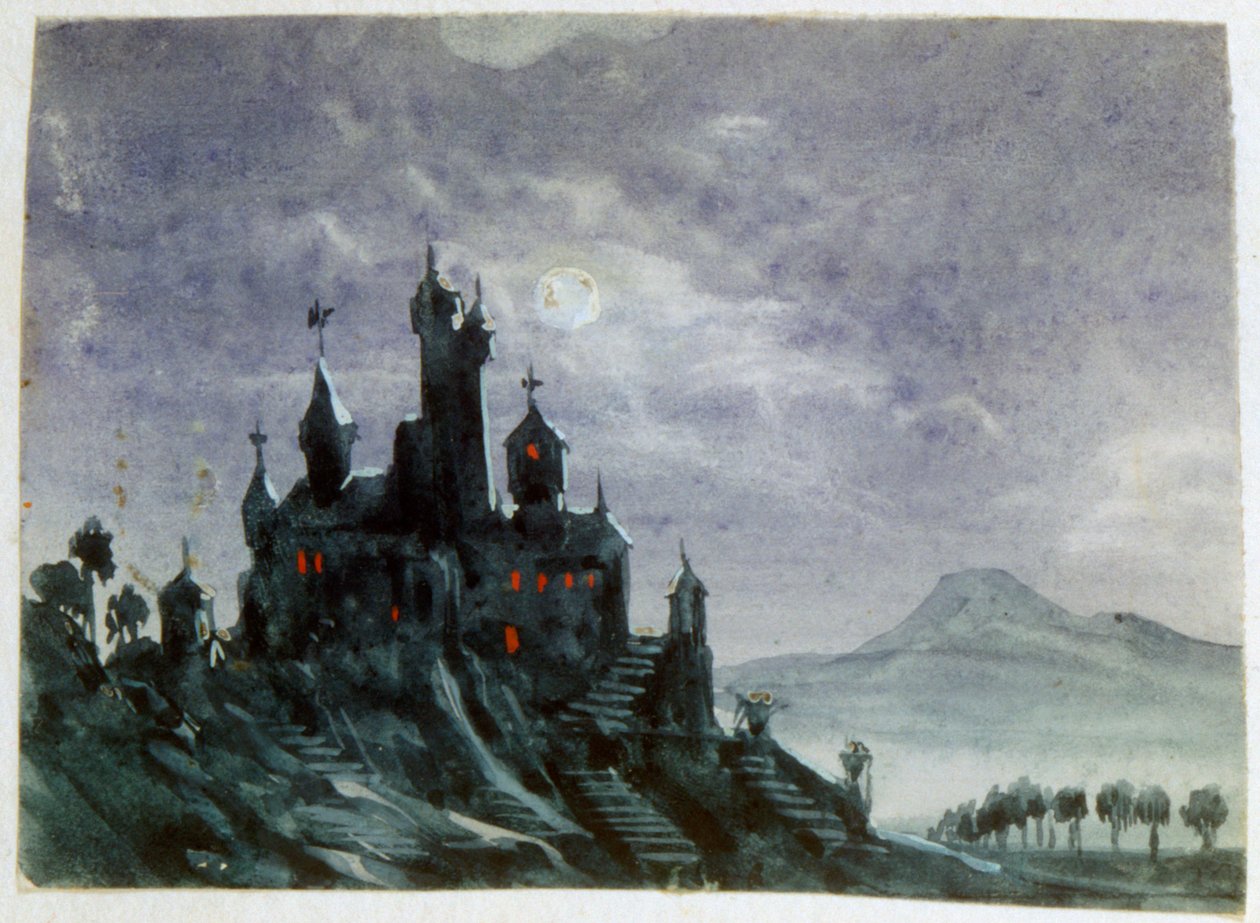 Fantasiekasteel in Maanlicht I, 1820-1876 door George Sand