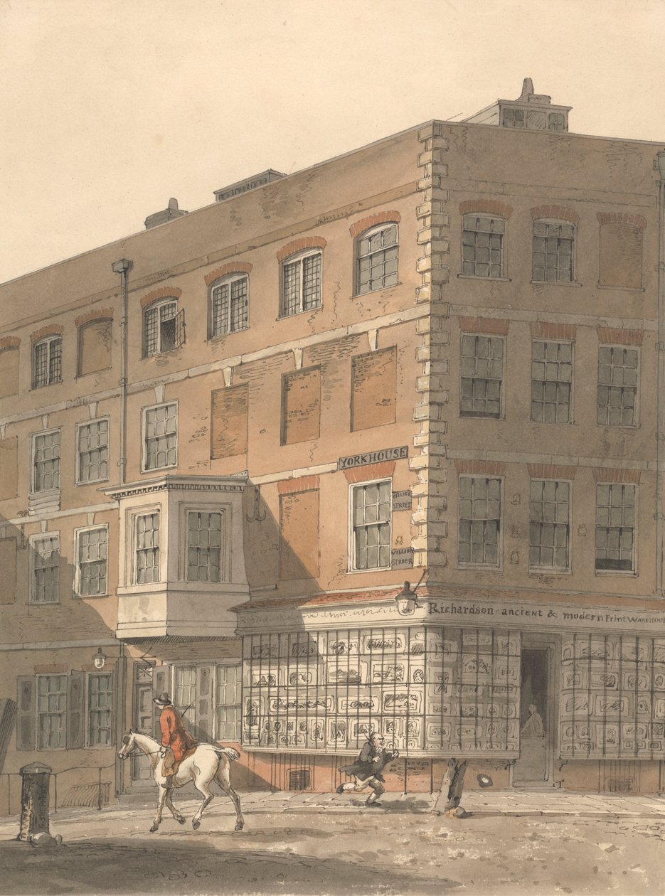 York House, de hoek van Villiers Street en de Strand, met Richardson