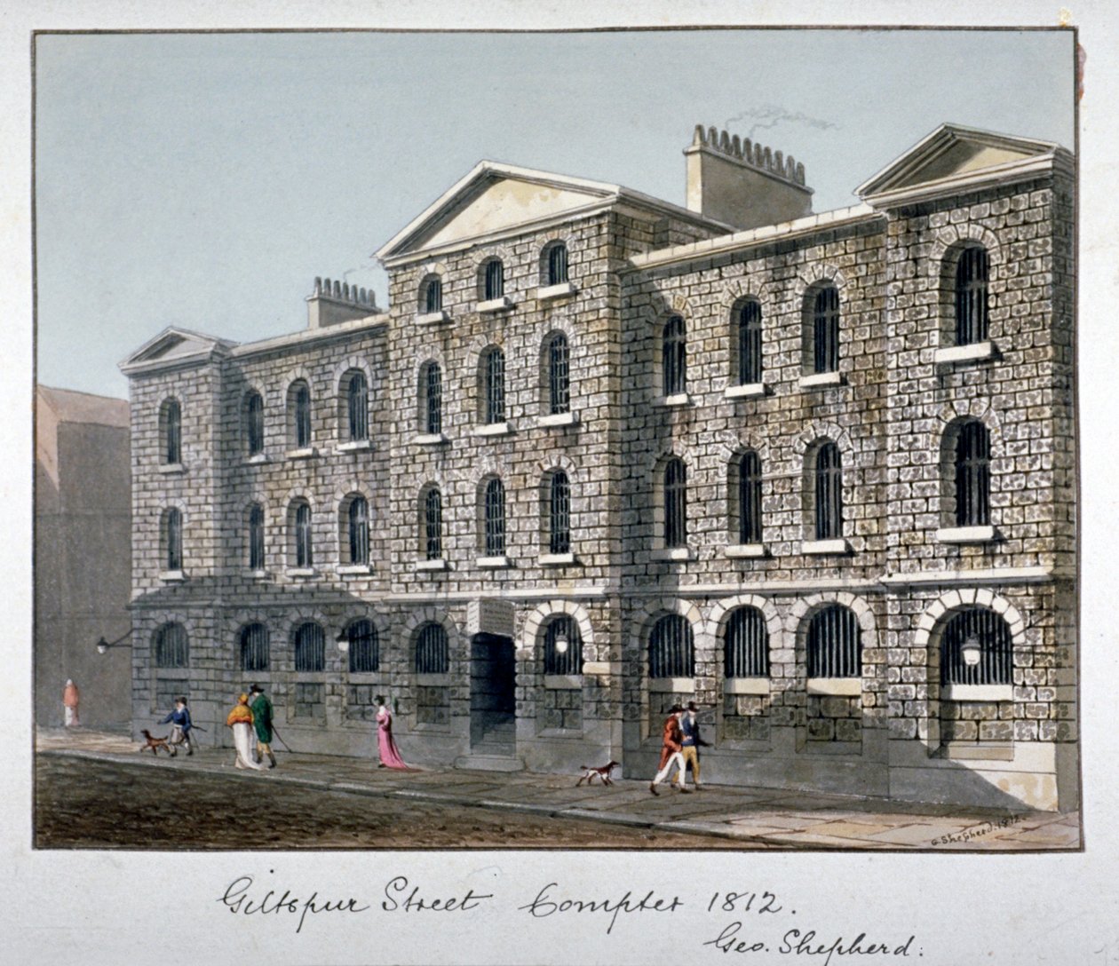 Giltspur Street Compter, City of London door George Shepherd