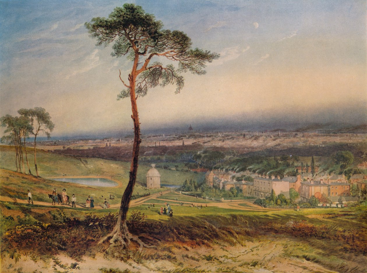 Londen, vanaf Hampstead, 1834 door George Sidney Shepherd