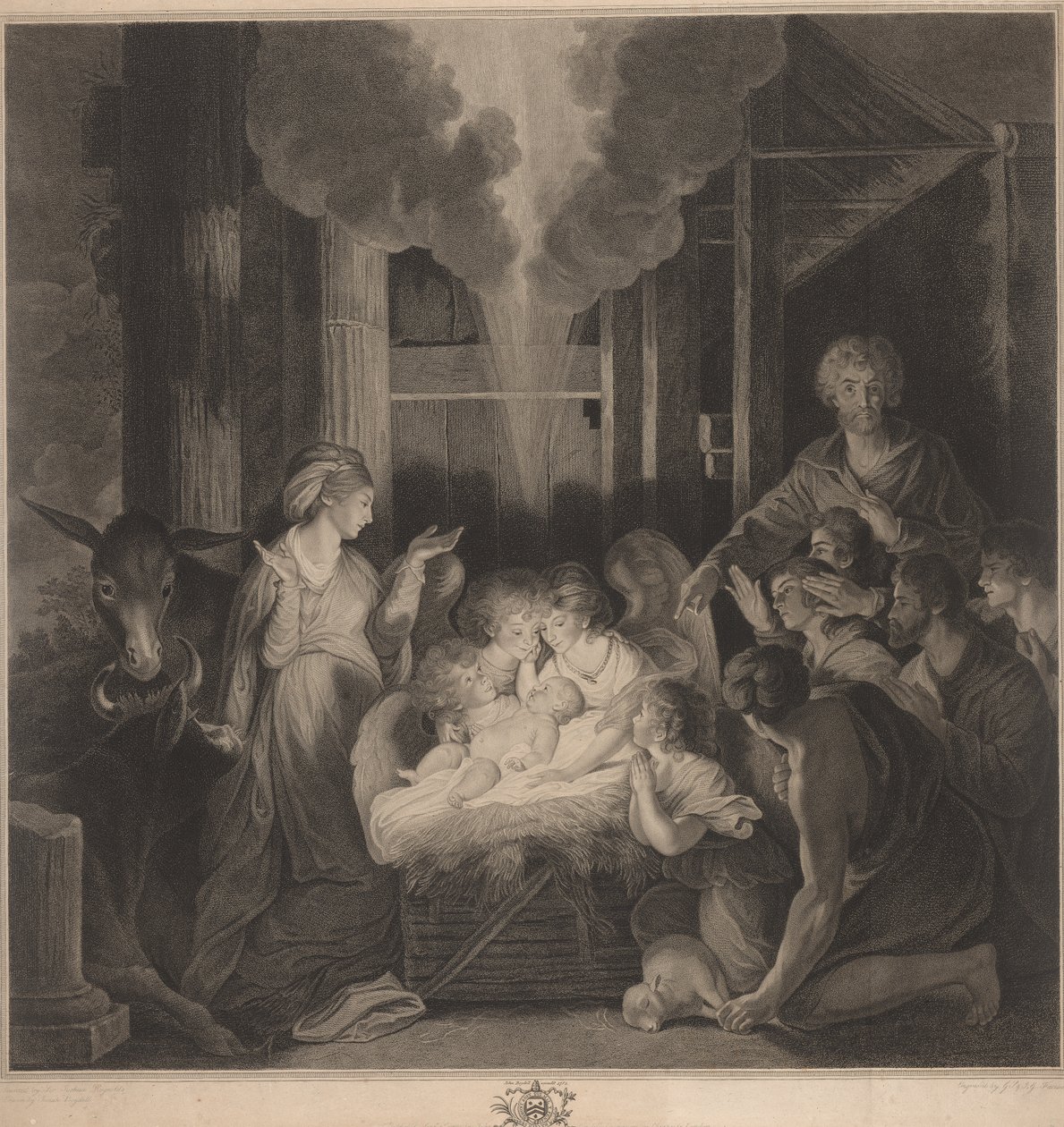 Het herdersoffer: Westelijk raam van de kapel, New College Oxford door George Siegmund Facius