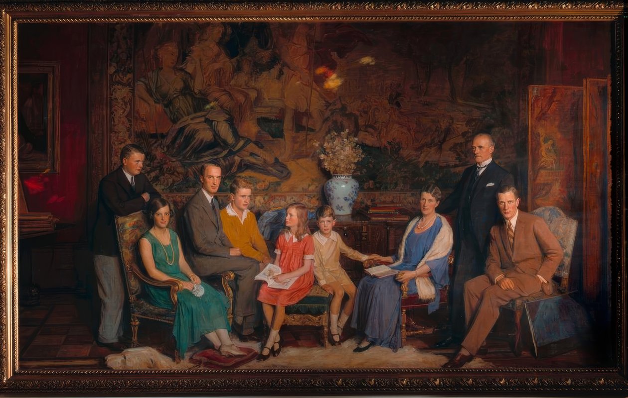 Gustav Krupp v. B. u. H. Familieportret door George Simon Harcourt