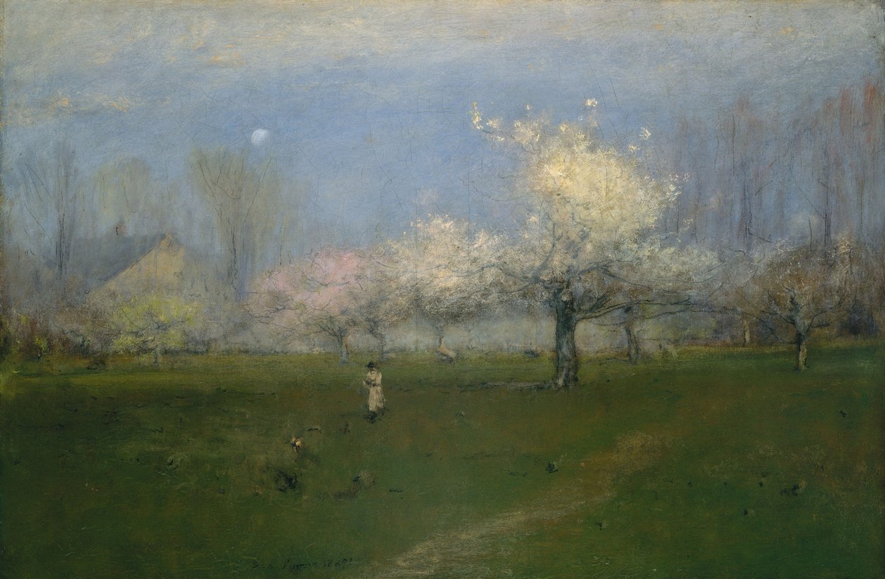 Lentebloesems, Montclair, New Jersey door George Snr. Inness