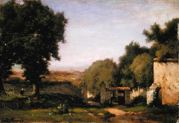 De poort bij Albano door George Snr. Inness