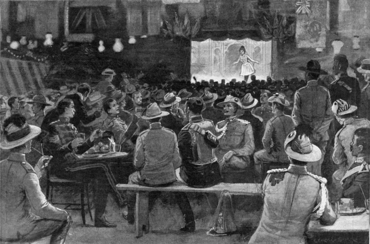 Het Vermaak van Kolonialen gegeven door De Koninklijke Ruiterwacht in Albany Street Barracks, illustratie uit 