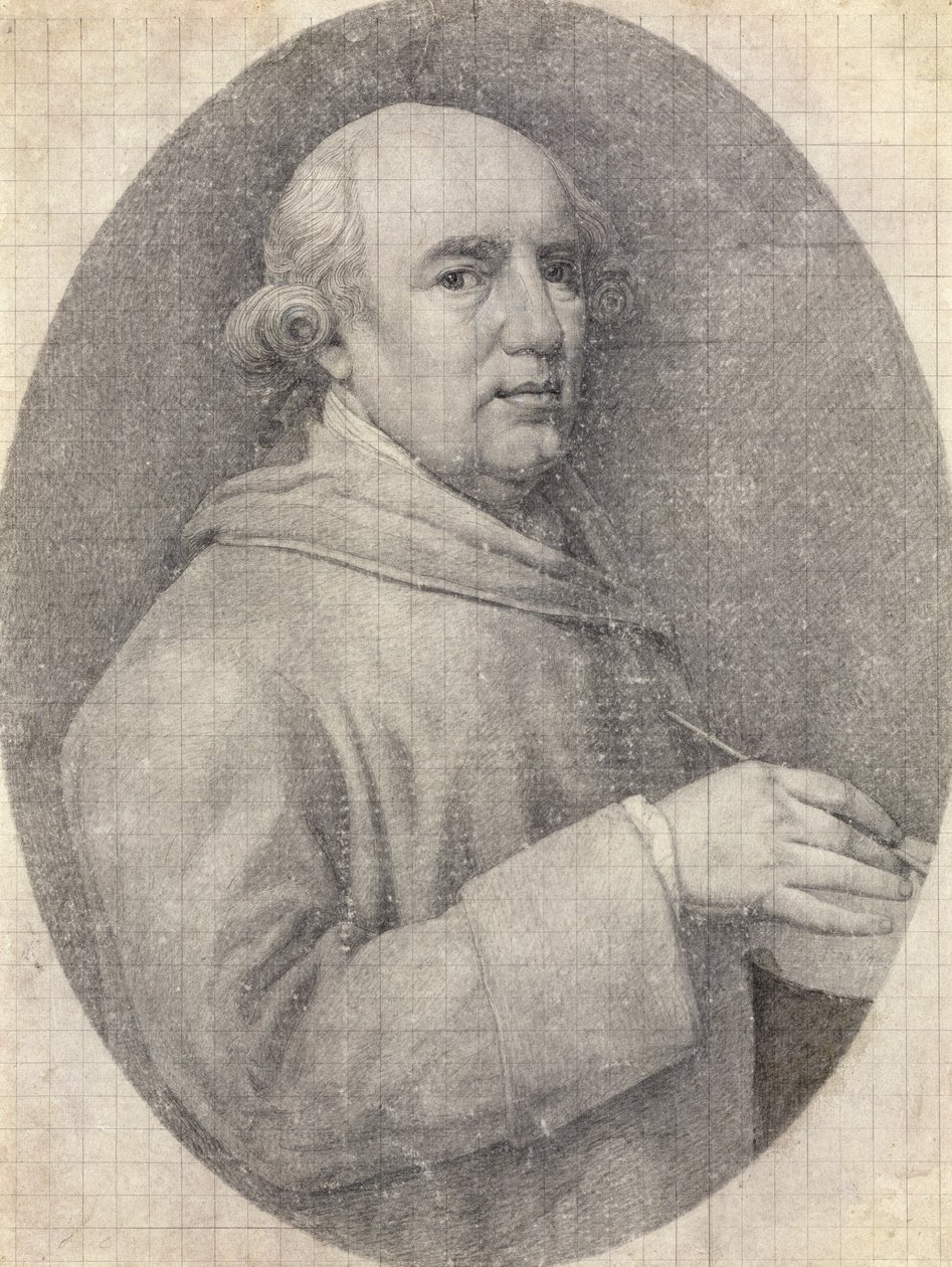 Studie voor een Zelfportret in Email door George Stubbs